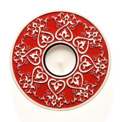 lampion,świecznik,serce,ornament - Ceramika i szkło - Wyposażenie wnętrz